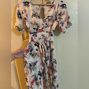 American Eagle Outfitters Floral Maxi Dress with Shorts